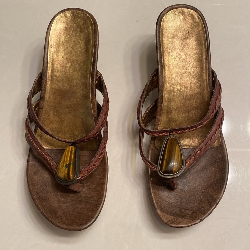 Nine West thong sandals size 7 1/2 - Picture 3 of 15
